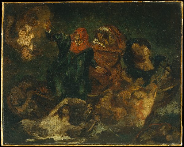 Manet, copy after Delacroix- Bark of Dante